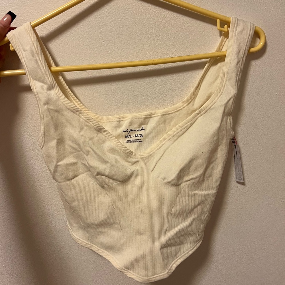 White Cropped tank